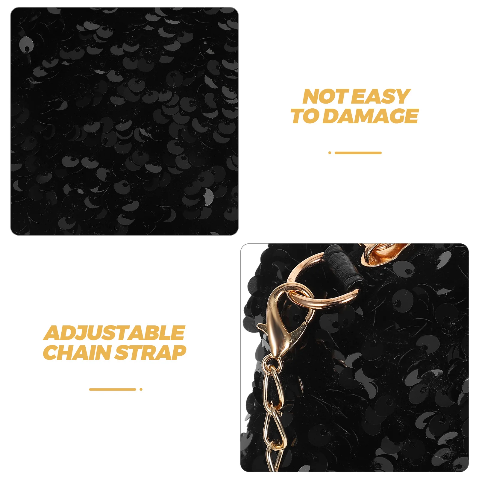 Shiny Sequin Square Bag Compact Glitter Crossbody Purse Adjustable Chain Strap Evening Clutch For Women Party Prom Wedding Mini