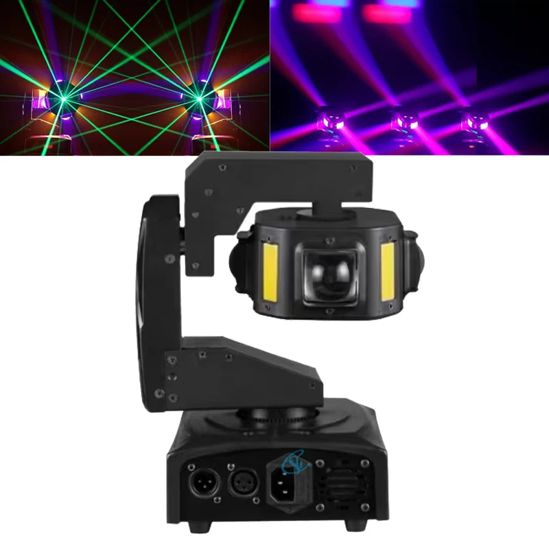 

Infinite Rotation Mini 4*10W Rgbw Led Beam 4*5W Golden Color Strobe Green Laser Light For Disco Stage Bar Club