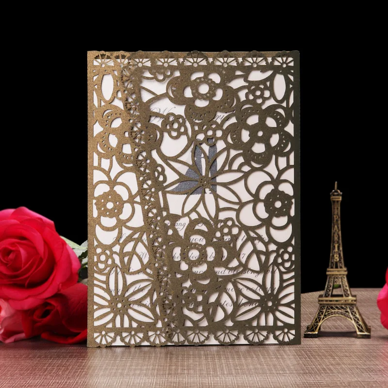 

Customized Wedding Invitation Laser Engraved Hollow Invitation Card Greeting Card Invitation Factory Custom S