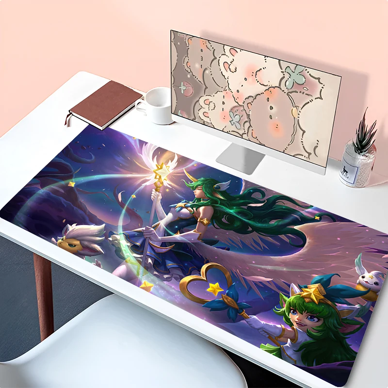 

Soraka League Of Legends Mouse Pad Laptop Non Slip Gaming Keyboard Rug XXL HD Anime Sexy Girl Mousepad PC Gamer Cabinet Desk Mat