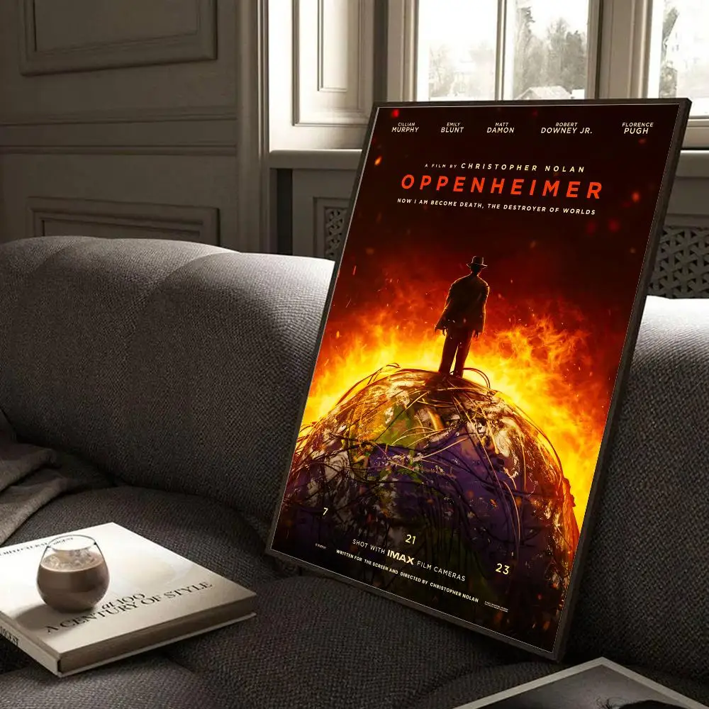 O-Oppenheimer Classic Movie Poster Modern Home Living Bedroom Bar Hallway Waterproof Wall Art Aesthetic Decor