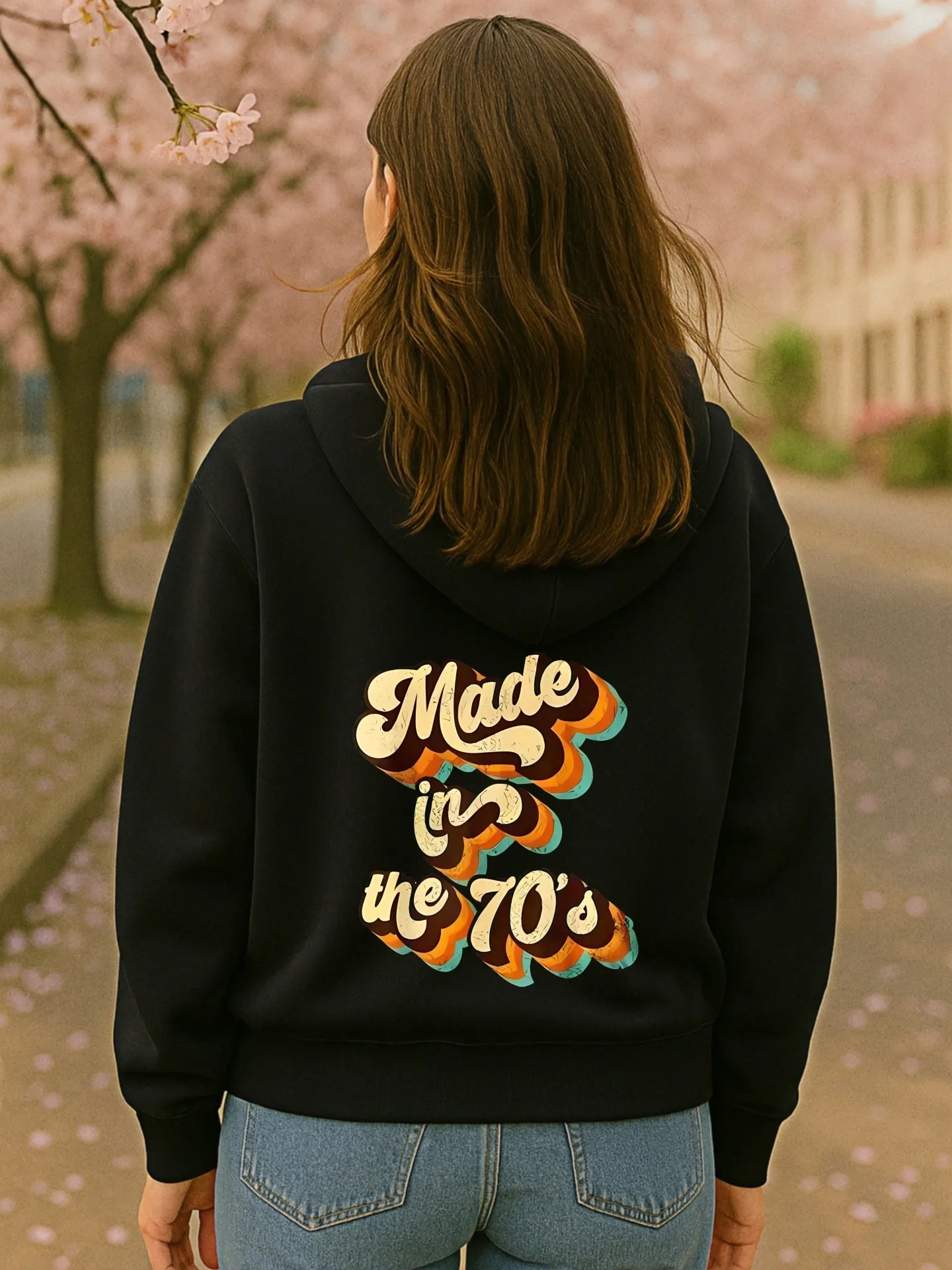 هوديي جرافيك للنساء، طباعة حروف عتيقة، نمط كاجوال، قماش ناعم، ملابس يومية غير رسمية، للشباب