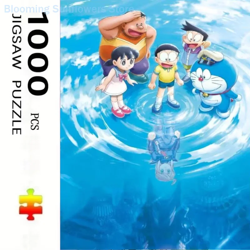 Jigsaw Puzzle 1000 Pieces Anime Doraemon Paper Puzzle for Adults, Stress Relief Leisure Game, Home Wall Decor, Birthday Gift