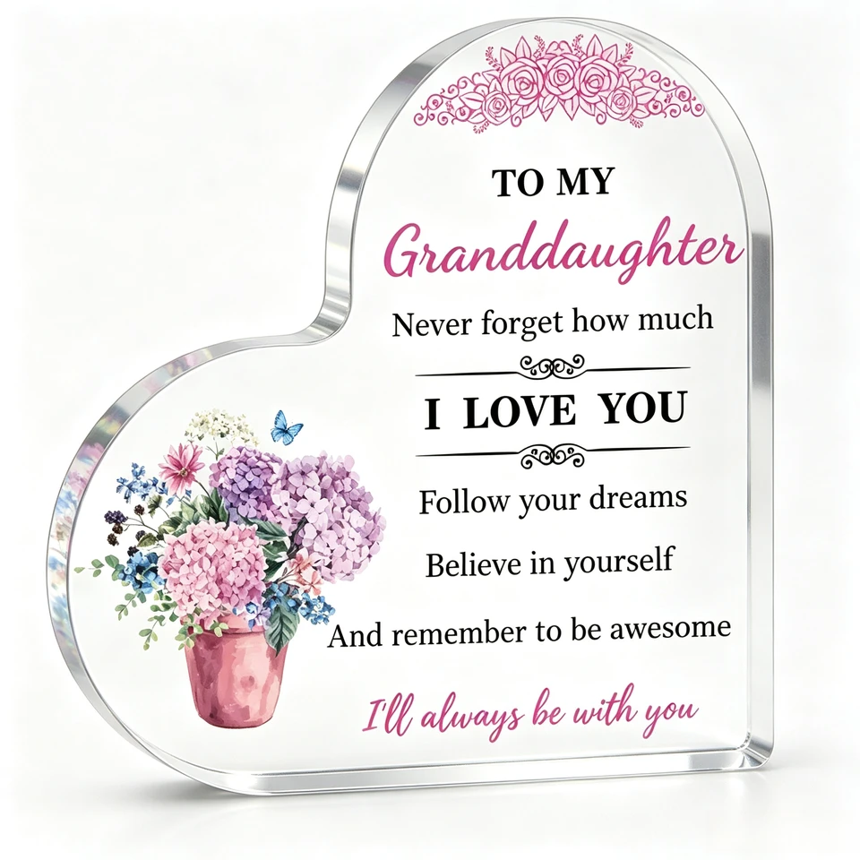 Follow Your Dreams Heart Acrylic Desktop Decor