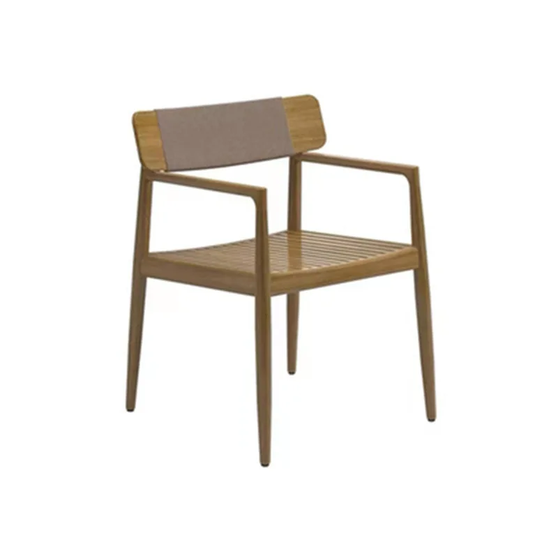 

Solid wood table and chair combination courtyard garden hotel villa leisure