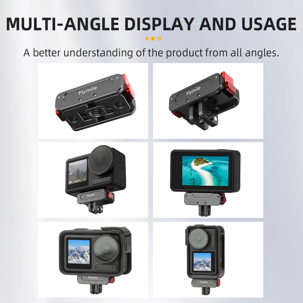 ABDE-Flymile Sports Camera Quick Release Mount Magnetic Adapter Mount For Action 3/4