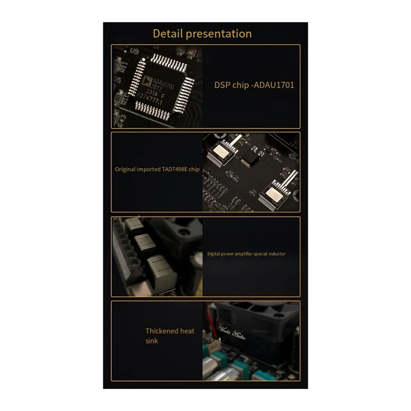 PHILE-ZK-DAS A1 Bluetooth Amplifier Board Module 2X160w+220W TDA7498E+ADAU1701 With DSP Multifunction Convenience Module,B Easy