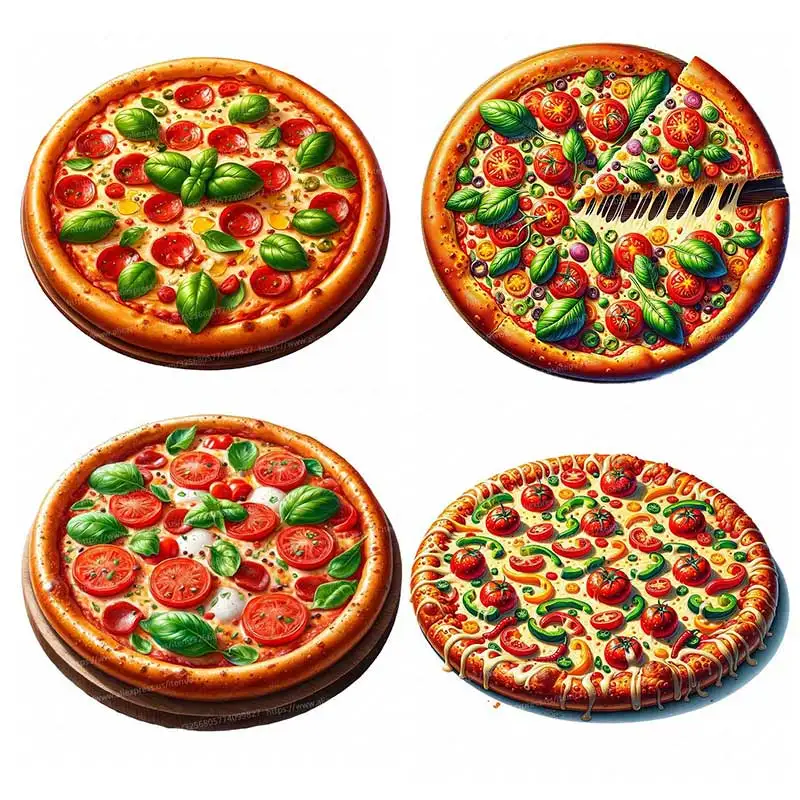 Delicious Pizza Wall Sticker Kitchen Decoration Dining Room Living Room Cabinet Refrigerator Home Decoration Decal Stickers S844