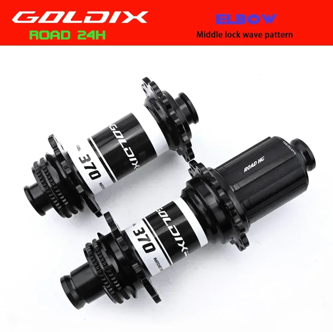 

GOLDIX R370 Road Bike Hub 24Hole J-bend Spoke Center Lock Brake HG/XDR Hub Body Bearing 36T Ratchet For Gravel ROAD Bike