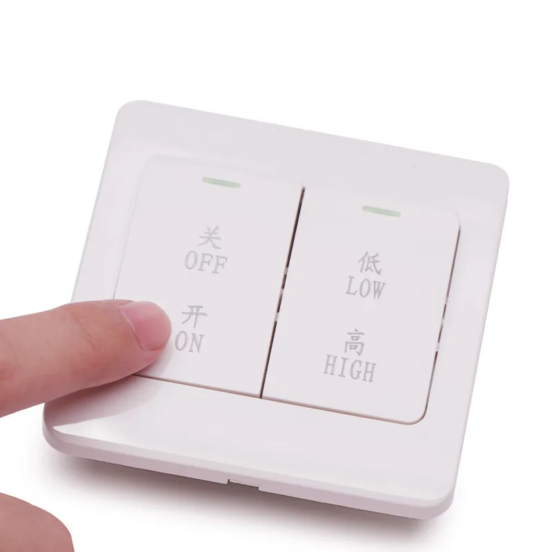 

Two-speed switch Duct fan Ventilation fan Matching Luminous character governor button