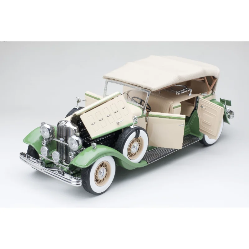 1:18 Scale 1932 Car Model Full-open Door Diecast Alloy Metal Convertible Retro Vintage Vehicle Toy Collection Gifts Display