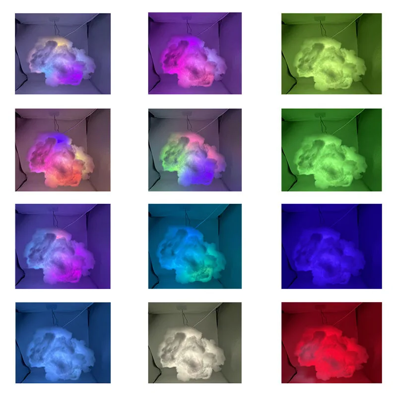 DIY Cloud LED Light Smart RGBIC Music Sync Changing Strip Light Atmosphere Thunder Cloud Lamp Wall Ceiling Light for Room Decor