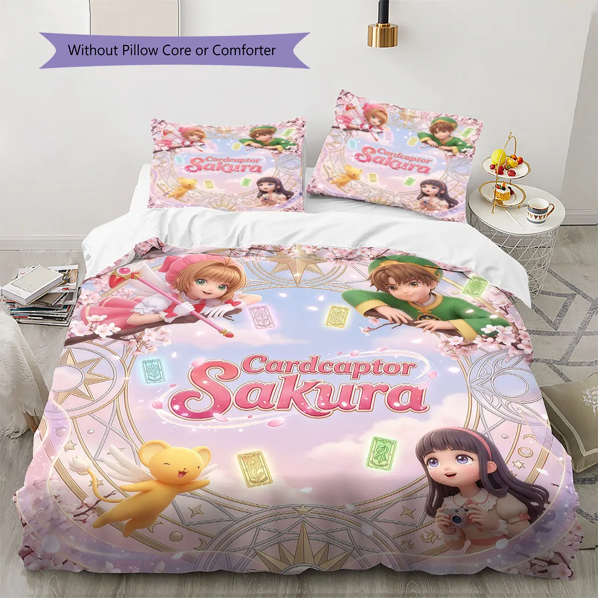Cardcaptor Sakura Soft Duvet Cover Kid's Bedding Set,Extra Large Size Holiday Gift Various Sizes Available -HE163