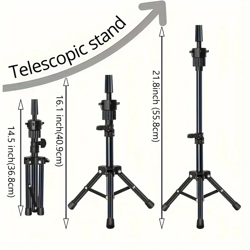 36 سنتيمتر-56 سنتيمتر قابل للتعديل المعرضة رئيس حامل ترايبود تصفيف الشعر التدريب رئيس حامل لصالون استخدام شعر مستعار عرض رئيس الوقوف