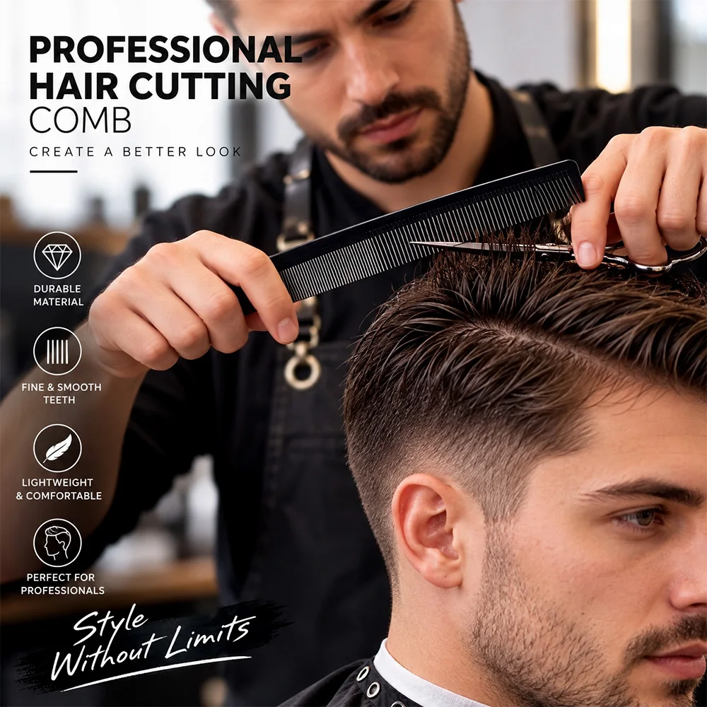 Men's Beard Styling Two-Piece Set, Beard Brush + Multi-Functional Styling Comb, Smooths Out Messy Beard Hair, Easy Daily Beard Care Accessories