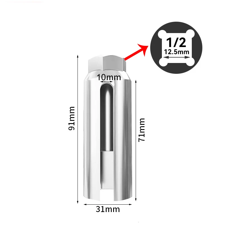 Sauerstoffsensor-Schlüssel 22mm O2-Sensor-Werkzeug für 3/8 Zoll und 1/2 Zoll Antrieb Kfz-Sauerstoffsensor-Entfernungswerkzeug – Detail 5
