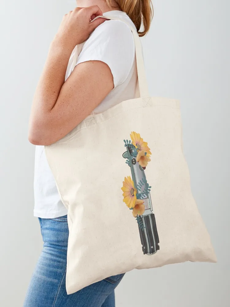 

Lightsaber sprouting yellow flowers Tote Bag tote bag screen personalized tote Gift bags Big bag
