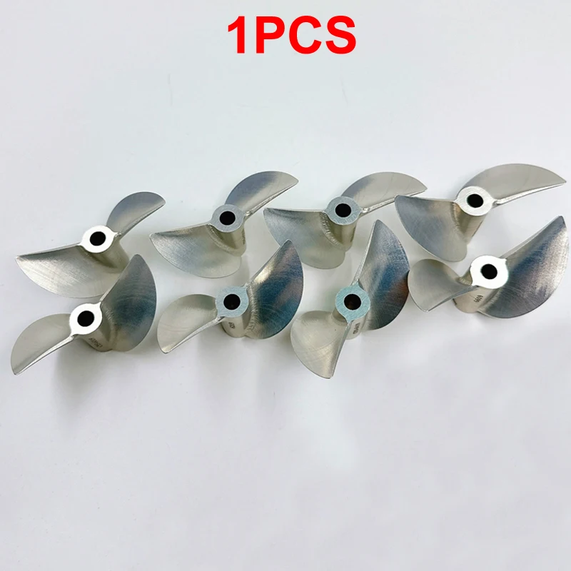 

1PCS Inner Hole 6.35mm 2-Blades Propeller for 1-2meters RC Boat Dia 60mm/62mm/64mm/66mm Aluminum Alloy Positive/Negative Paddle