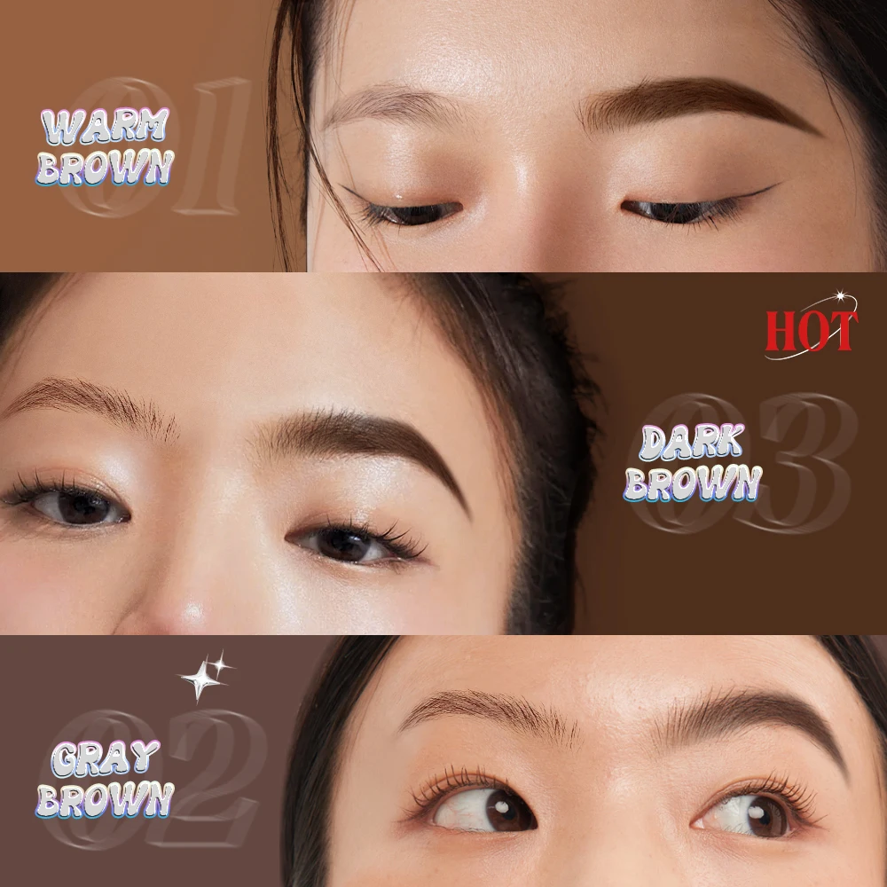 BANXEER Eyebrow Pomade Brow Gel Creamy 4 Colors Natural Waterproof Long Lasting Highly Tint Eyebrow Shade With Brush Makeup