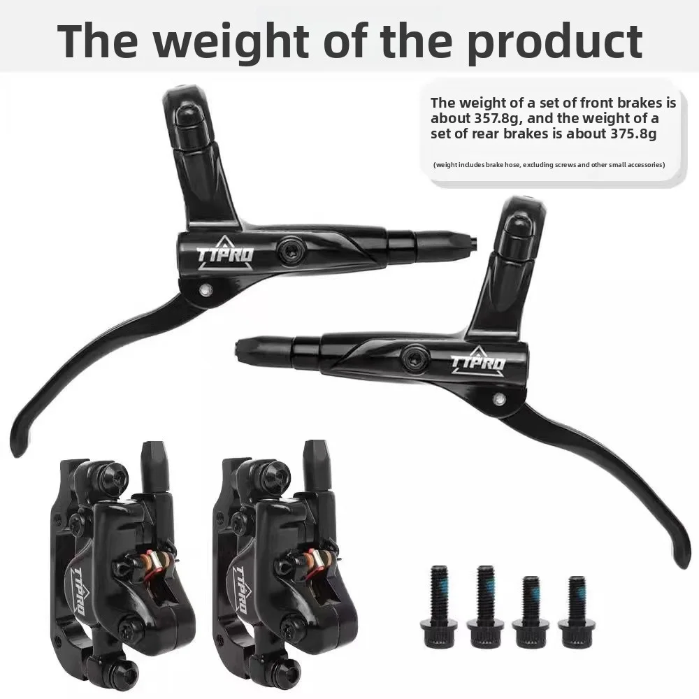 MT200 Hydraulic Disc Brake L/R Front Rear Bike Brake Levers Caliper compatible with Shimano for MTB Road Bicycle