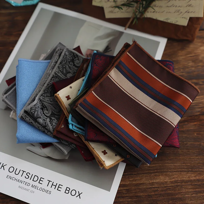 Gentleman Vintage Suit Pocket Square Formal Handkerchief Men Accessories For Wedding Banquet Business Cocktail Party