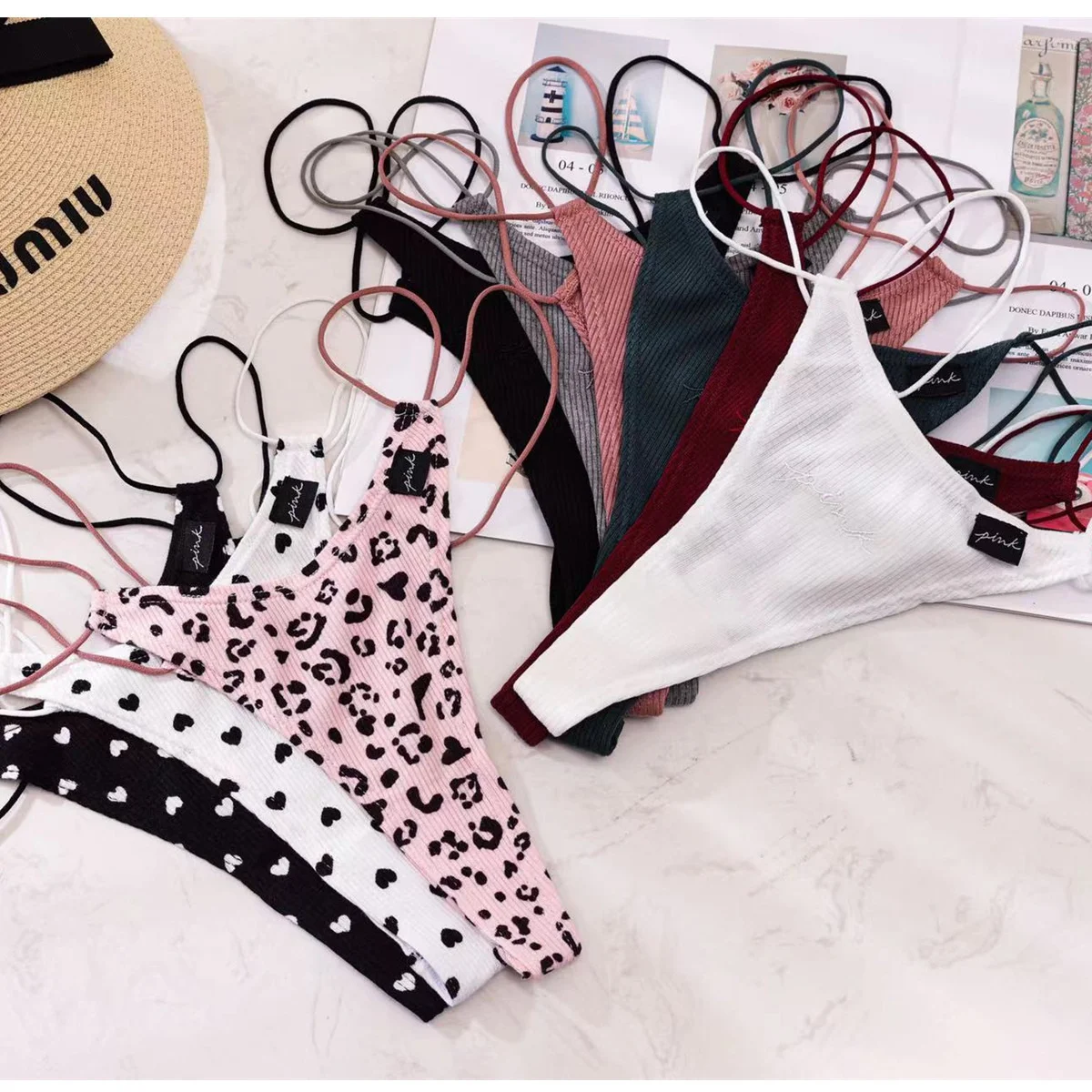 SP&CITY Sports Threaded Sexy Thongs Summer Thin Fitness Underwear English Letter  Traceless Panties Cotton Seamless Briefs Tanga