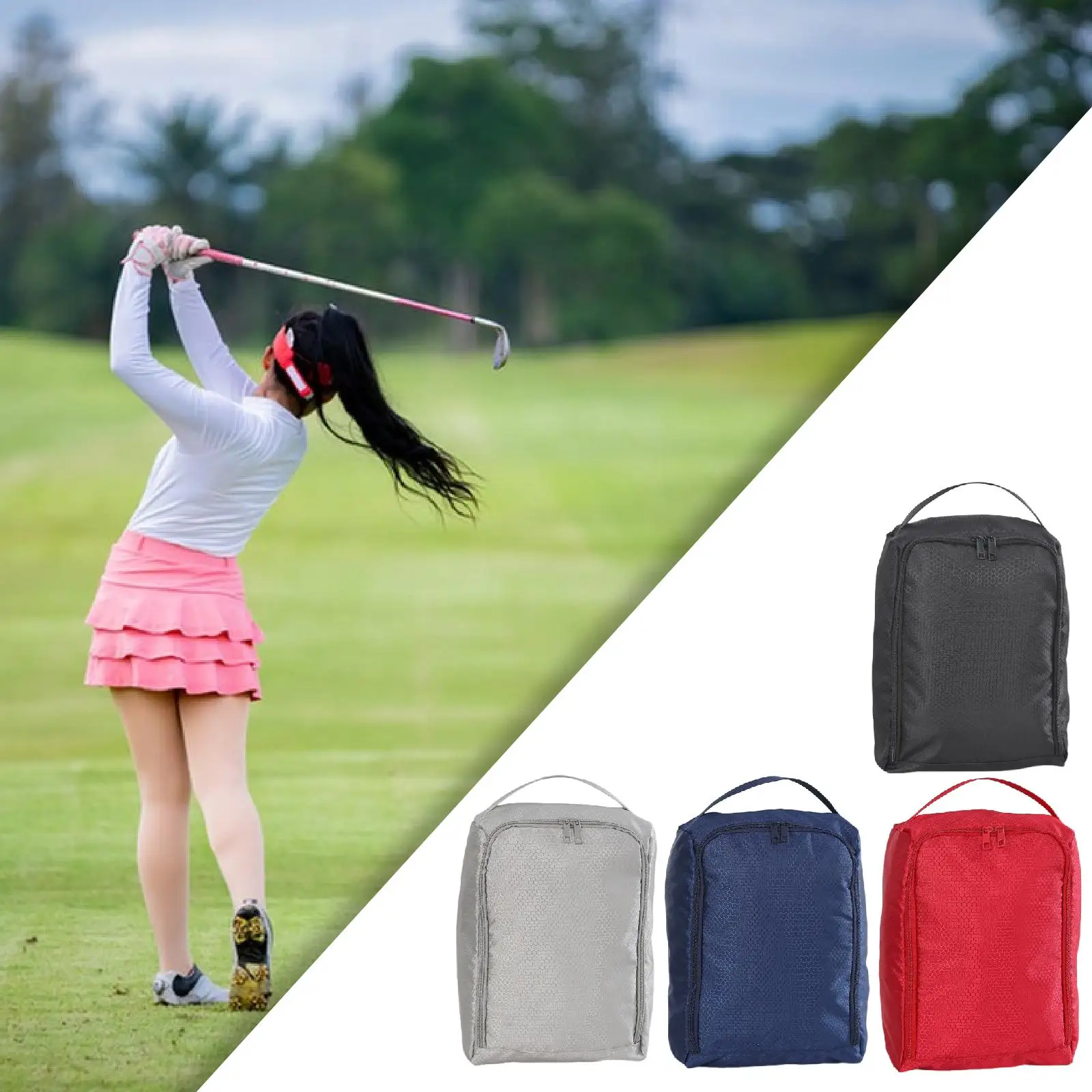 

Легкая дорожная портативная сумка-органайзер для обуви с ручкой, универсальная, большая