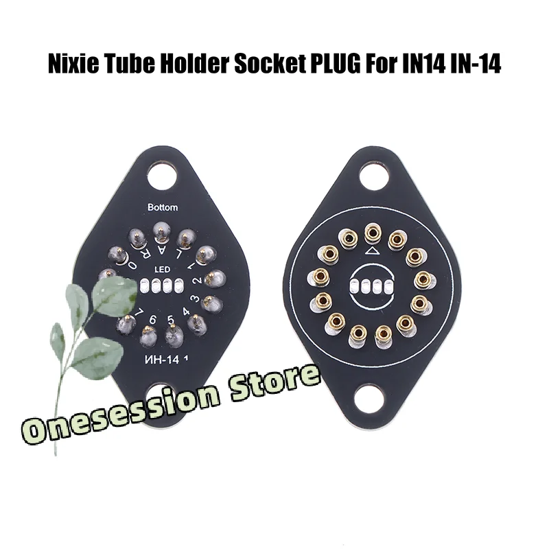 IN-14 Nixie Tube Socket – PCB Mount Holder Plug for IN14 Glow Clock & Retro Electronics, 1/4PCS OEM Replacement