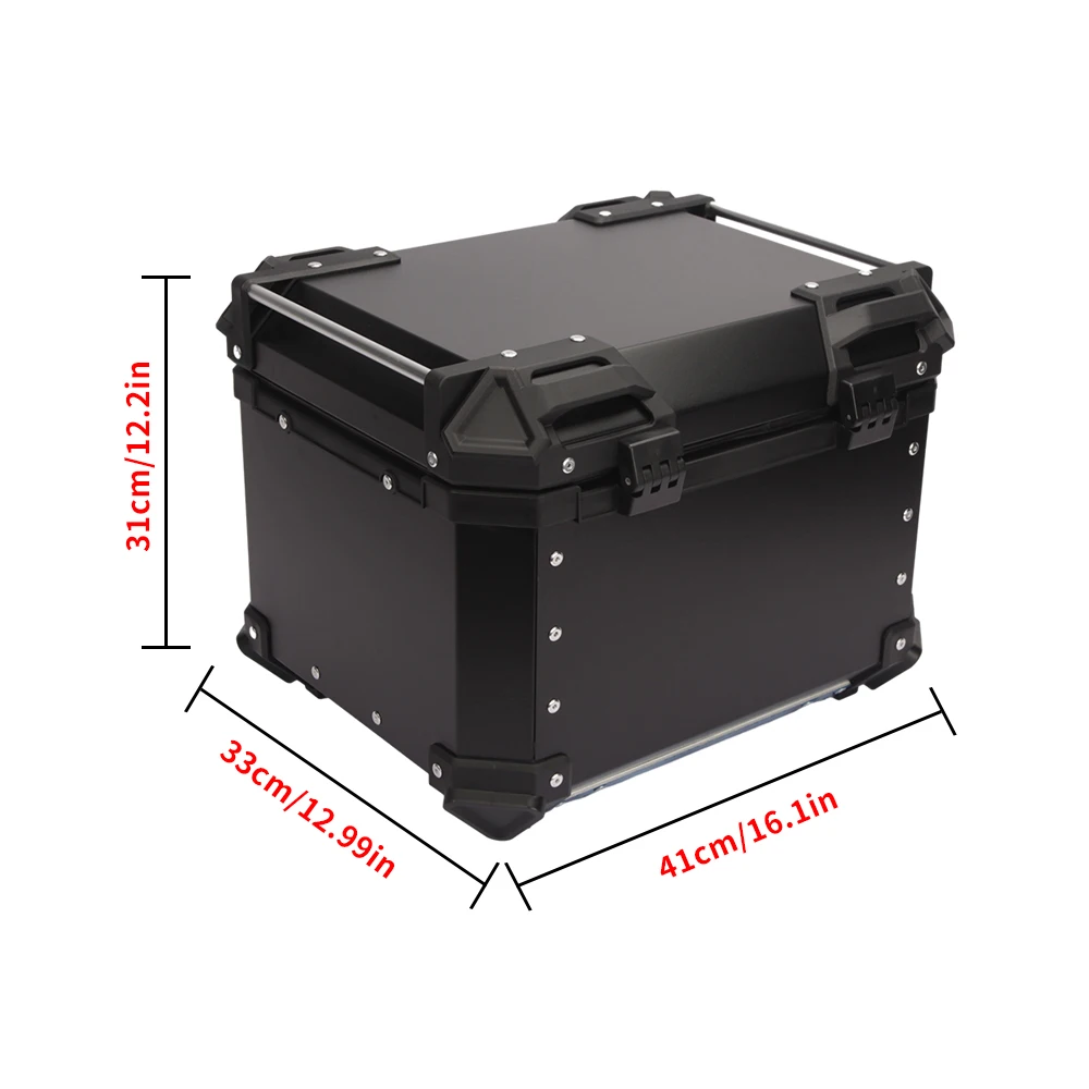 45L Motorcycle Helmet Box Top Tail Rear Luggage Storage Tool Cases Lock For Honda ADV160 ADV150 pcx160aluminium alloy Rear shelf
