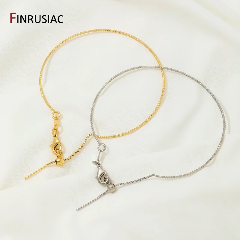 18K Gold Plated Brass Batch Flower Line Bracelet Adjustable Beaded Universal Bracelet DIY Handmade Bracelet Making Accessories