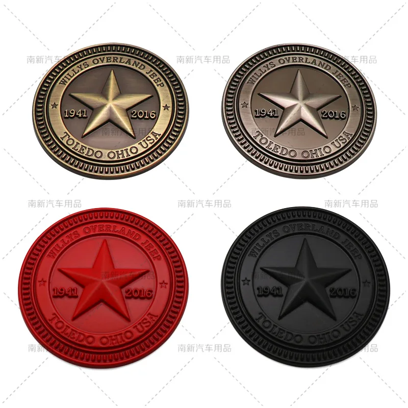 

Metal 1941 75 Year Car Emblem Decal Badge Trail Rated Stickers For JEEP Wrangler Guest Grand Cherokee Renegade Compass Styling