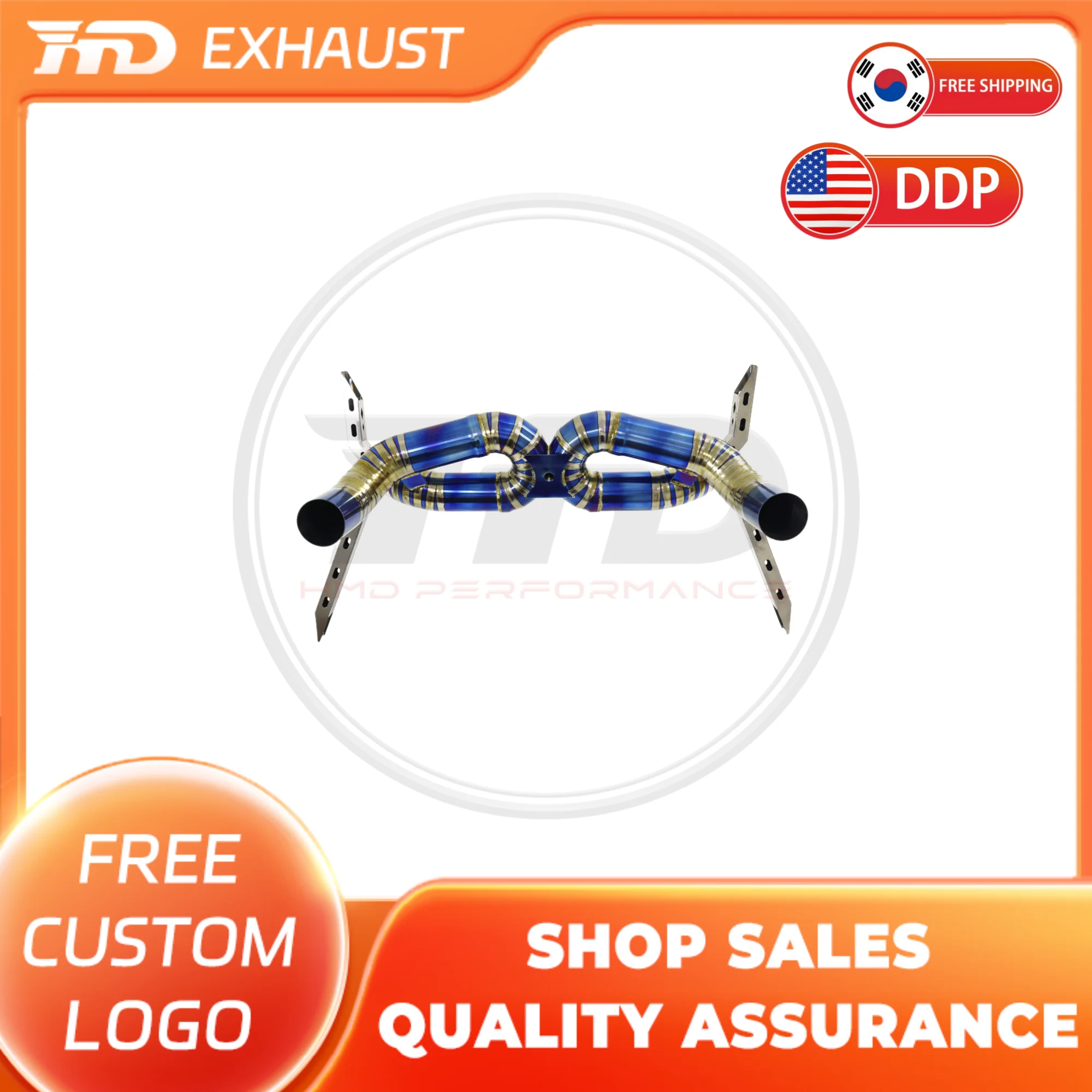 

HMD Hot sale Titanium Alloy Exhaust System Performance Catback For Lamborghini Huracan EVO 2019+ Without Valve with OPF