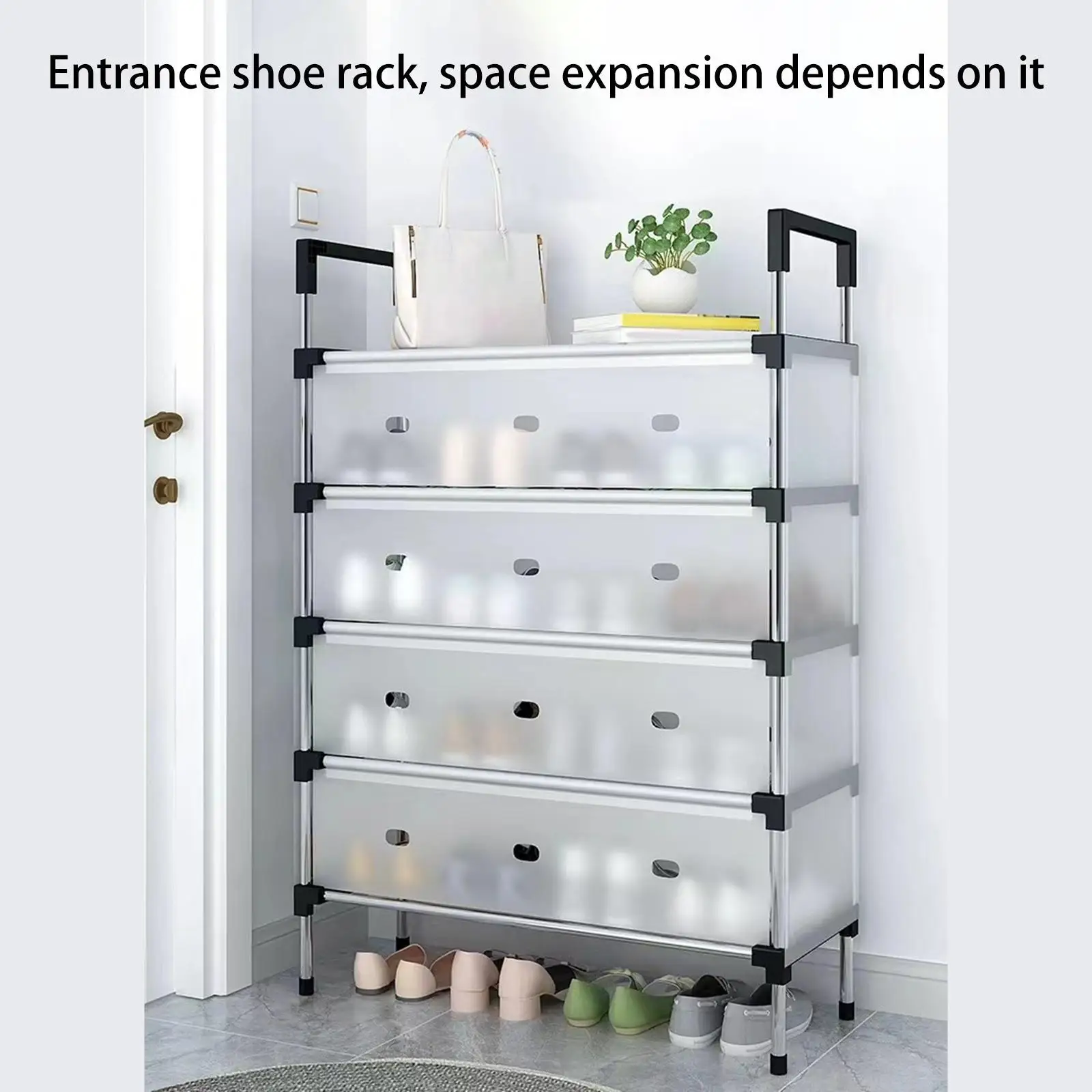 Shoe Rack Lightweight Heavy Duty Shoe Organizer for Apartment Entryway Heels