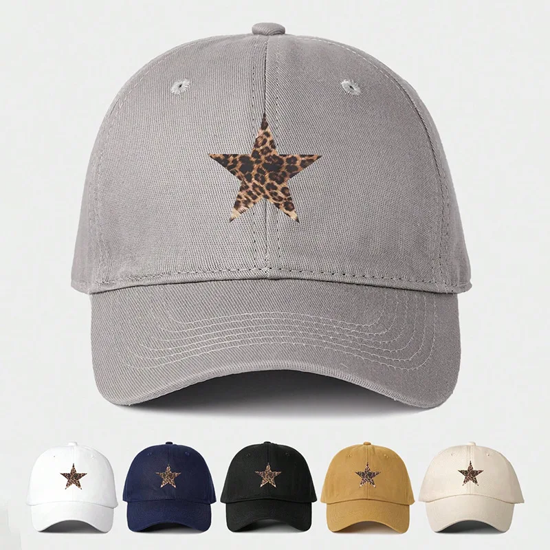Baseballkappe aus weicher Baumwolle mit Leopardenmuster, unisex, verstellbar, lässige „Dad“-Kappe, ideal für Outdoor-Aktivitäten, Angeln und Reisen. – Detail 1