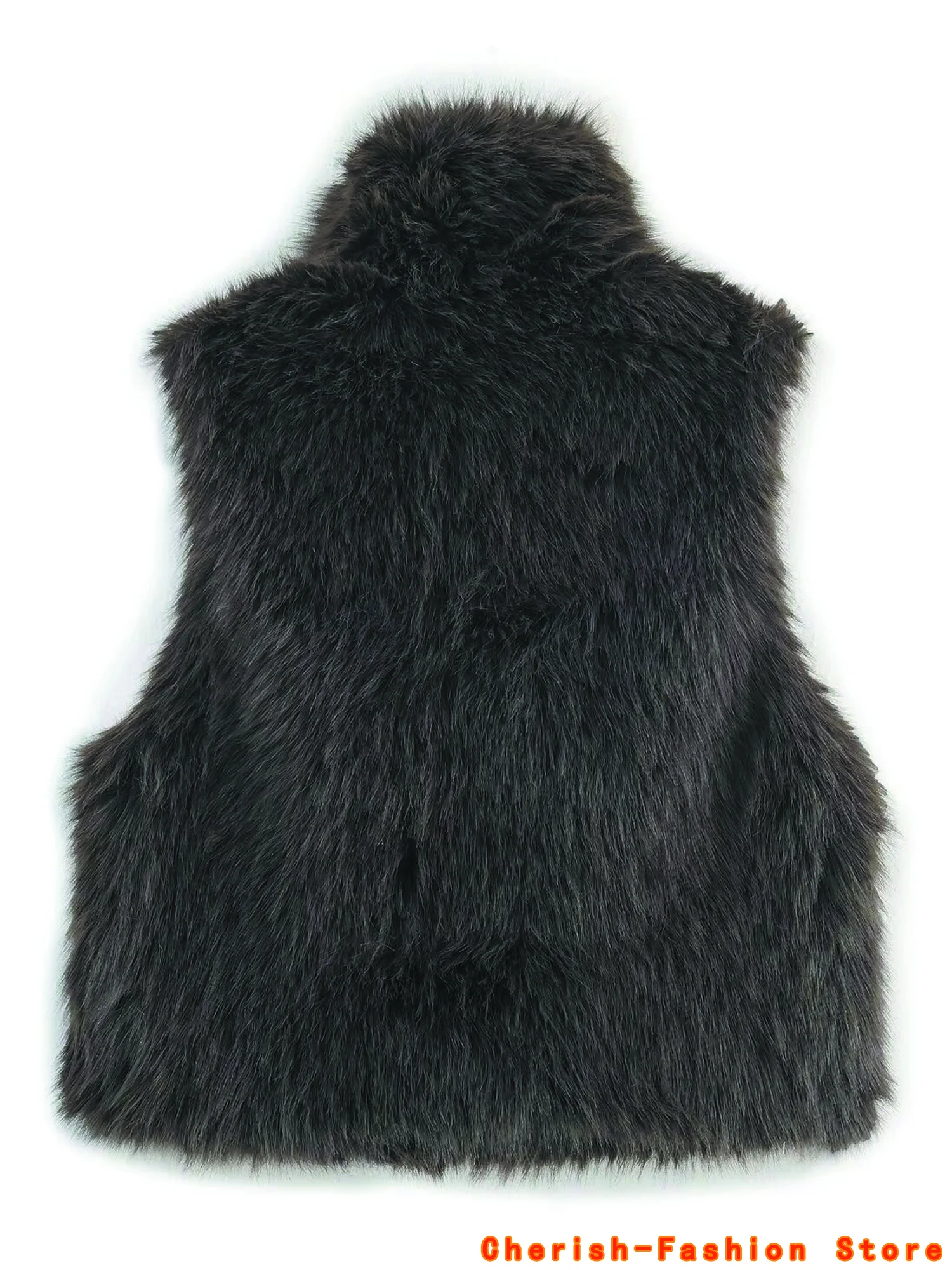 Neue modische Kunstpelz warme Weste Jacke Marke Kunstpelz High Neck ärmellose Weste Mantel Frauen Shaggy vorne offene Oberbekleidung Weste
