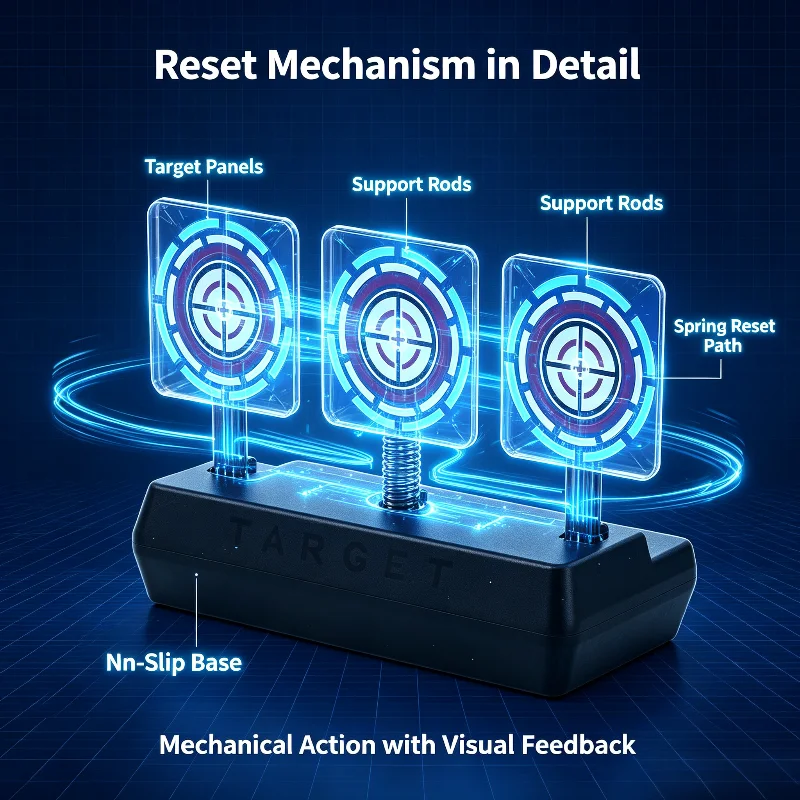 Vertical Mechanical Auto Rebound Game Target Quick Reset Reusable EVA Foam Dart Indoor Outdoor Hobby Training Accessory view 5