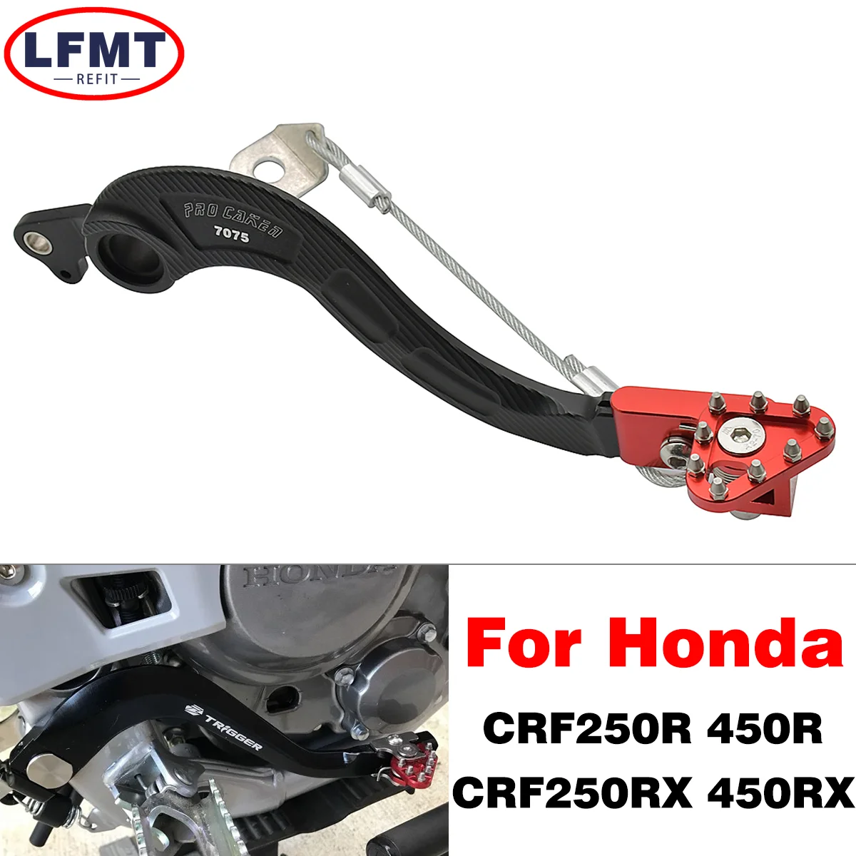 Motocycle Foldbale Gear Shift Lever Shifter Pedal Brake Pedal For Honda CRF 250 450 CRF250R CRF450R CRF250RX CRF450RX  2002-2023