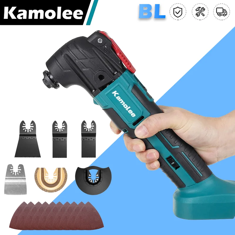 Kamolee Electric Cordless Oscillating Multitools Multi-function Trimmer Saw Renovator Power Multi-Tool for Makita 18V Battery