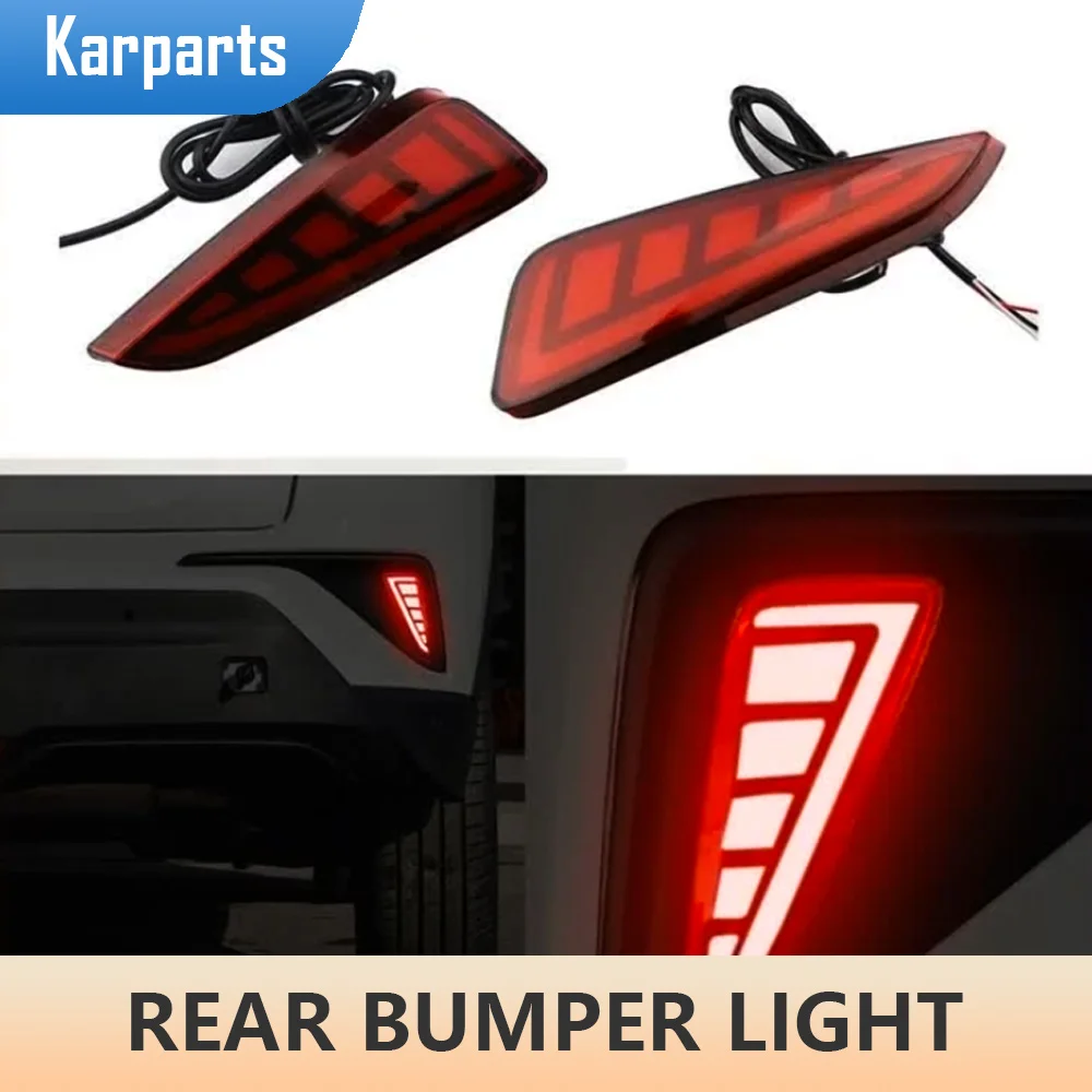 

LED 2Functions Car Rear Bumper LED Fog Lights Lamps Brake Light for Toyota CHR C-HR 2018 2019 2020 2021 2022 Accessories