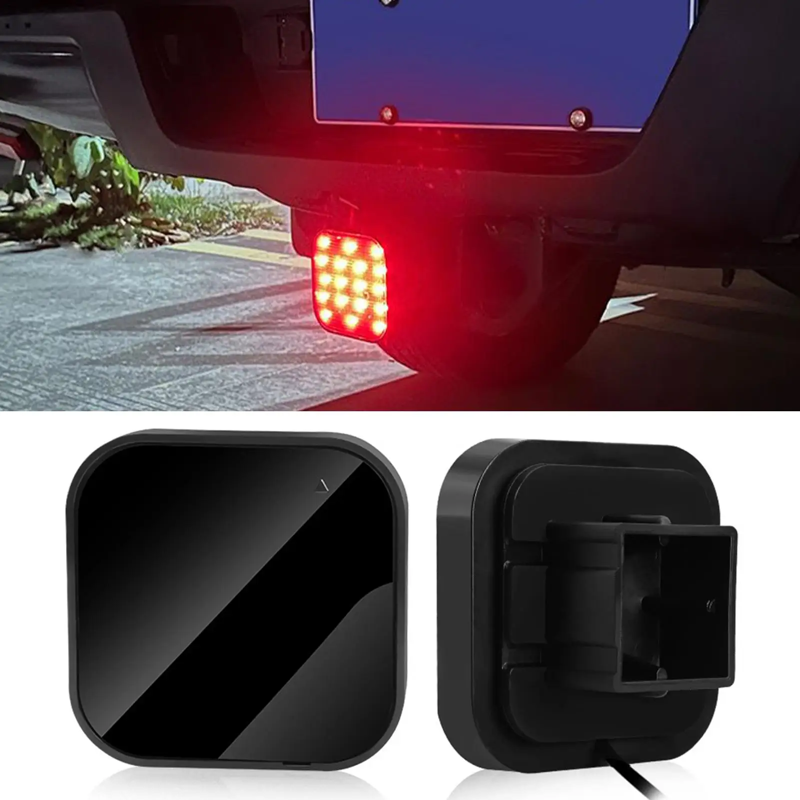 

Truck Hitch Covers Bumper Hitch Cover Lamp Trailer Tow Hook Cap Light For Truck Trailer SUV RV Automotive Adventure Outdoor