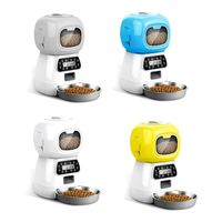 Custom Smart 3.5L Robot Cat Dog Bowls Food Dispenser 4 Meals Timed Auto Voice Playback Wifi APP Automatic Pet Feeder