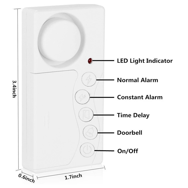 2X Door Opening Sensor Wireless Time Delay Door Alarm Door Sensor Door And Window Security Alarm Home Security