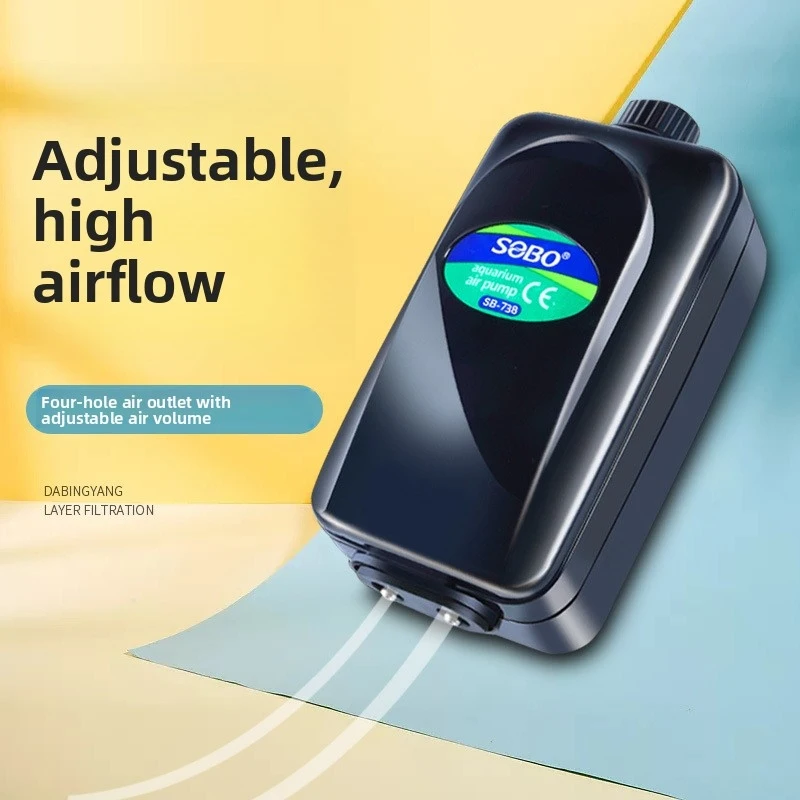 

Small Aquarium Air Pump for Home Use - Quiet Oxygen Pump for Fish Tank, Energy Saving & Powerful