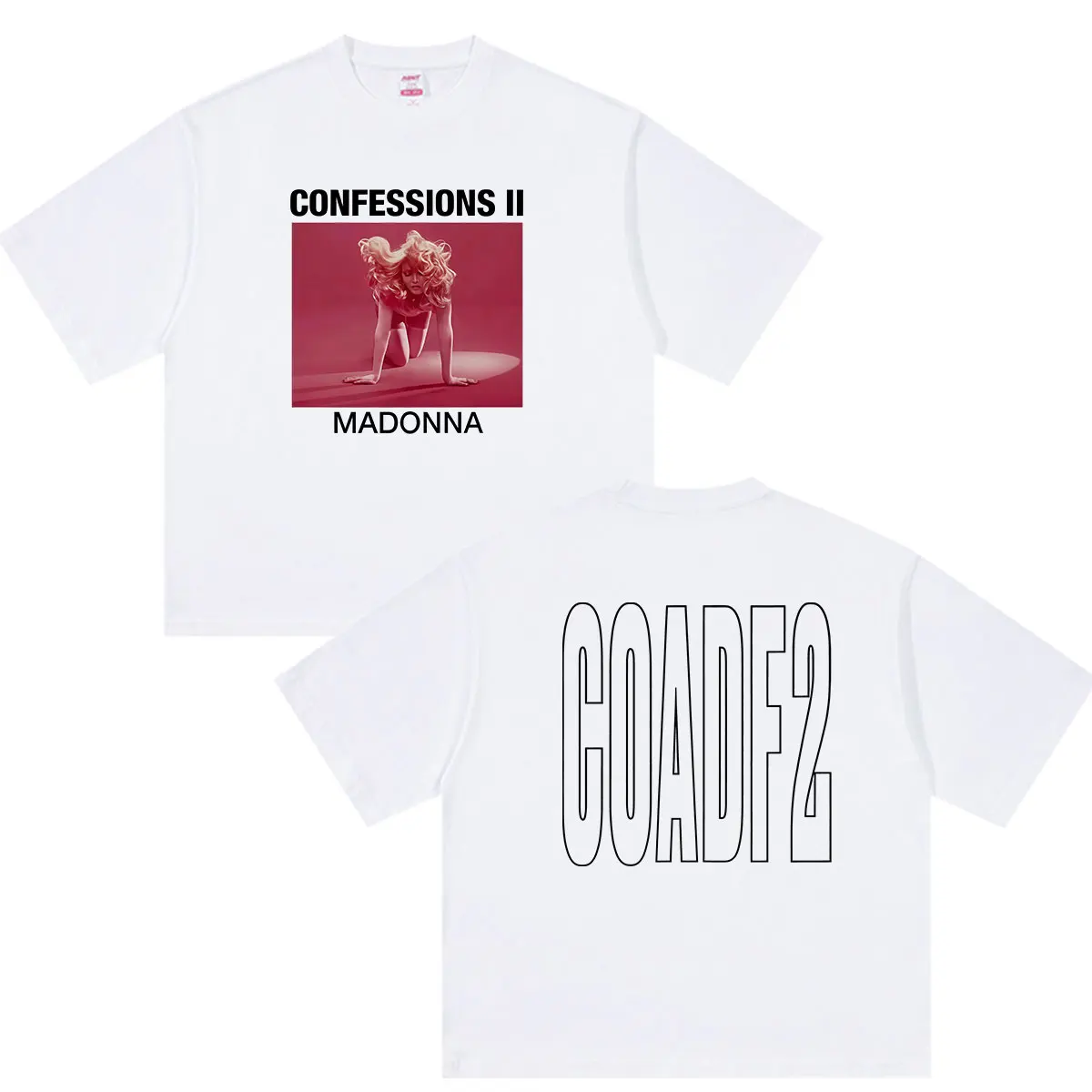 Madonna Confessions II Tour 2026 Grafik-T-Shirts für Herren und Damen, Kleidung, Mode, Vintage-T-Shirt, lässig, 100 % Baumwolle, übergroßes T-Shirt – Detail 3