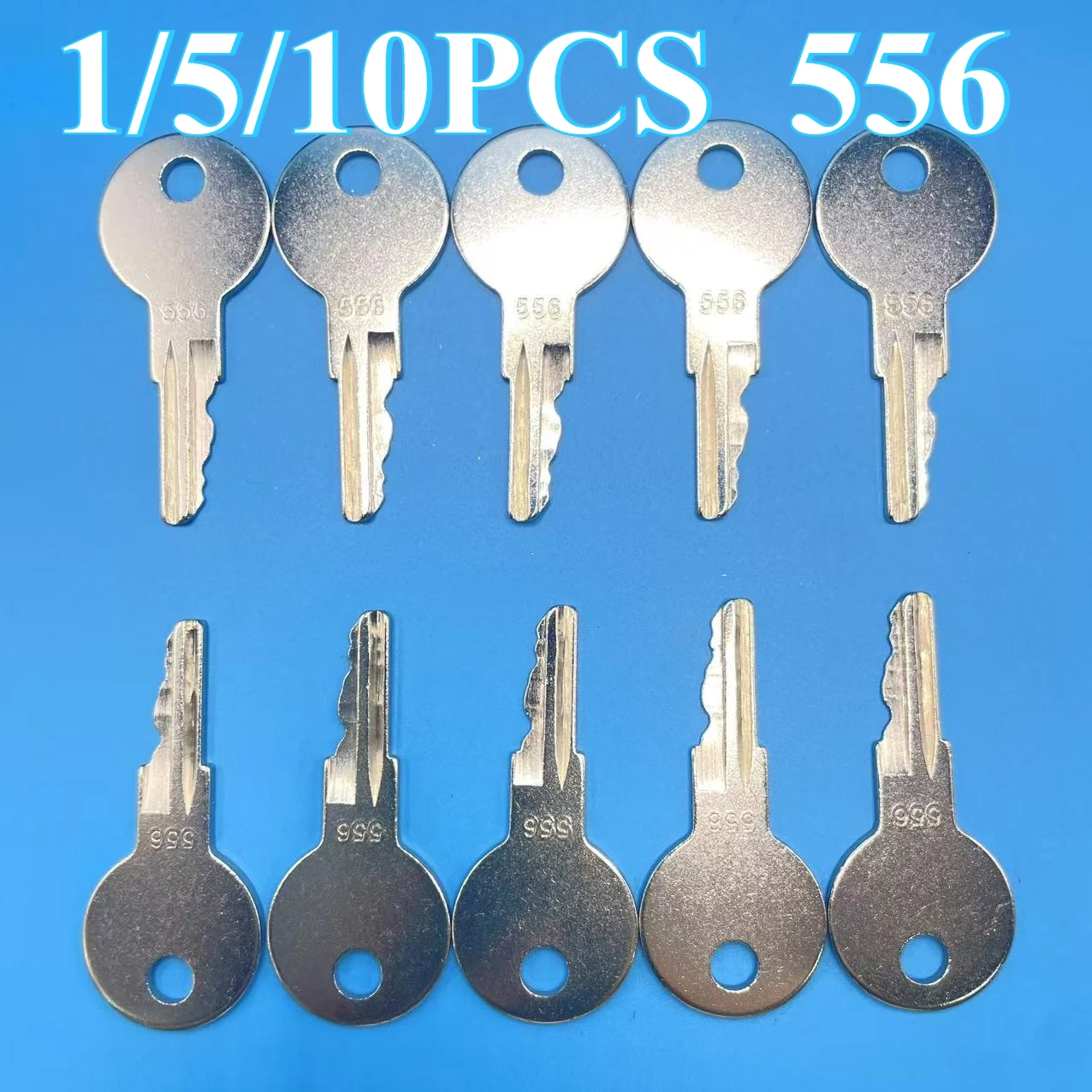 556 KEYS 1/5/10PCS Ignition Key PK556 642628 CL905512-R Compatible With New Holland Skid Steers Compatible With Hyster Lifts