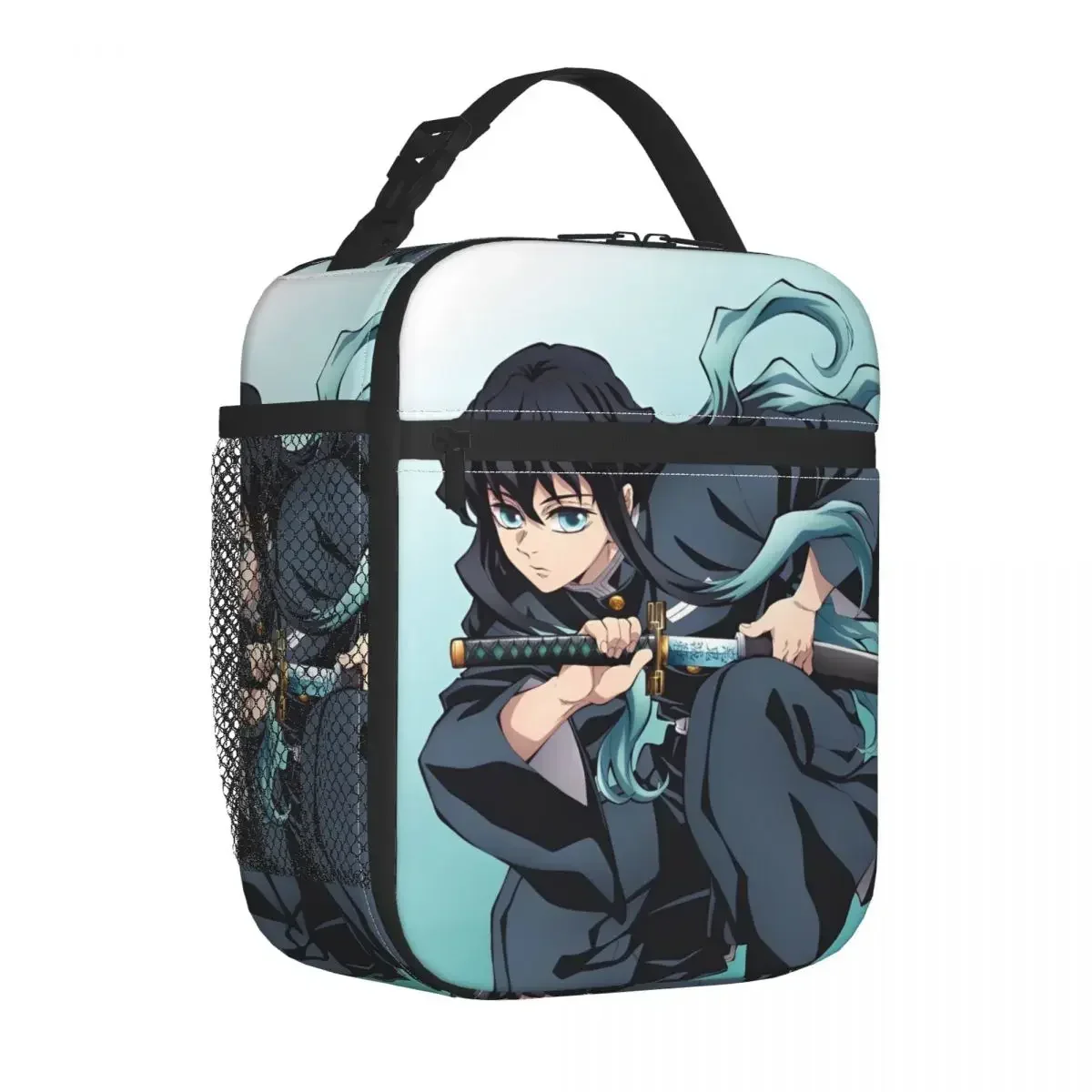

Tokitou Muichirou Insulated Lunch Bags Portable Demon Slayer Meal Container Thermal Bag Tote Lunch Box College Picnic Girl Boy