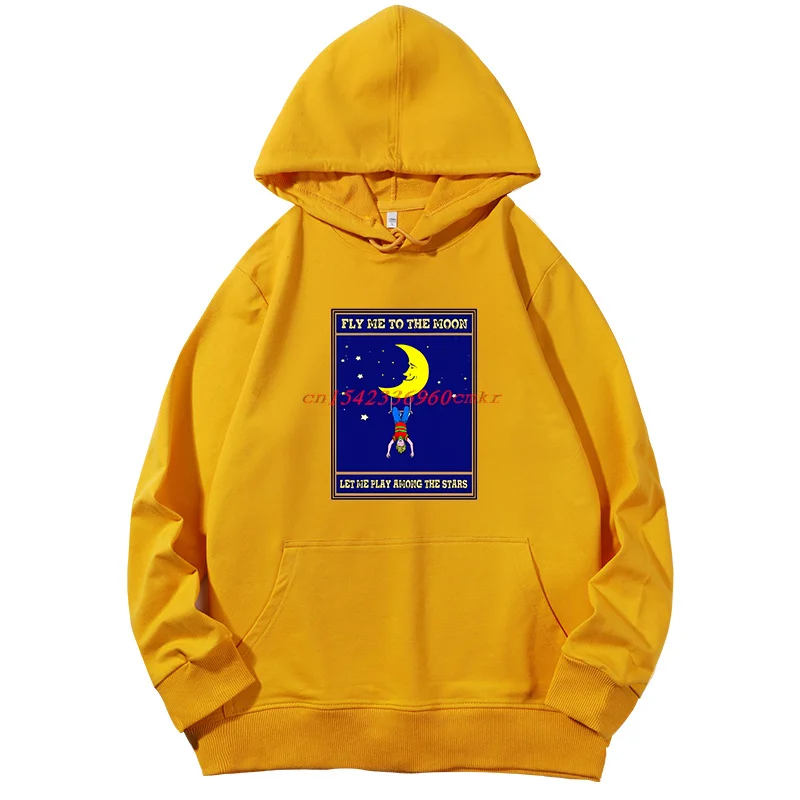 

Fly Me To The Moon, забавные толстовки с капюшоном и абстрактным сюрреалистическим принтом, модные пуловеры с длинными рукавами, толстовки