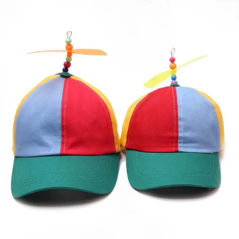 Gorra de béisbol con hélice de libélula de bambú para adultos y niños, sombrero de helicóptero, fiesta, Carnaval, divertido, al aire libre, alta