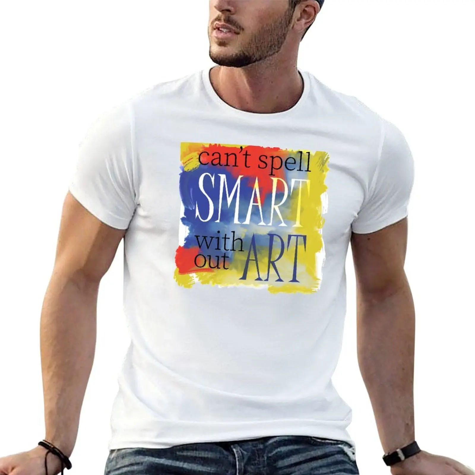Can't Spell Smart Without Art T-Shirt anime shirt man clothes Men's t-shirts