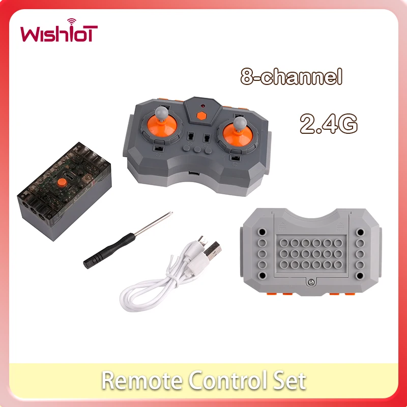 

8-channel Remote Control Set 4.0 Lithium Battery Set APP Programmable Control Adjustable Speed for DIY RC Car Robot Projects